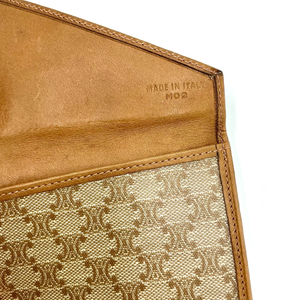 Brown Patterned Canvas Clutch Wallet - Picture 5 of 5